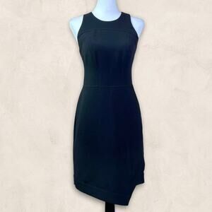 ANNIE Griffin Asymmetrical Sleeveless Black Mini Dress Size 6
